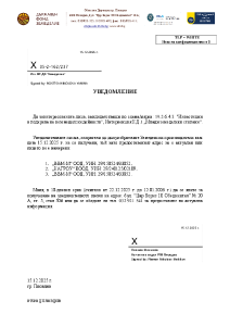 Уведомителните писма, изпратени до долуизброените Земеделски производители към дата 15.12.2025 г. не са получени