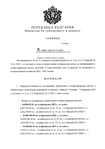 Заповед бюджет 2025